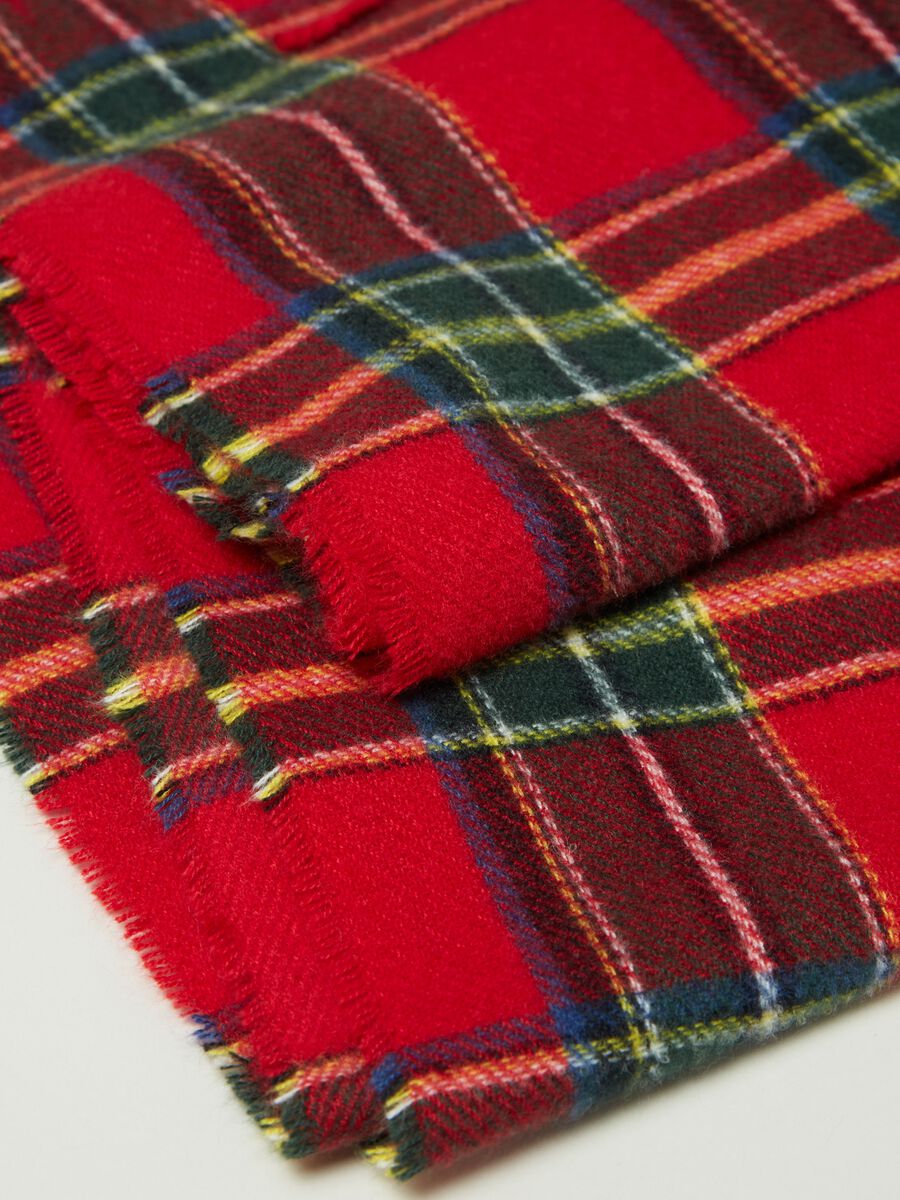 Sciarpa tartan con frange_2