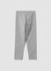 Leggings skinny grigi in cotone organico elasticizzato con fiocchi per bambina_1