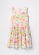 Vestito fantasia floreale in lino e cotone_2
