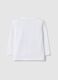 White pure cotton regular fit t-shirt with teddy bear for boys_1