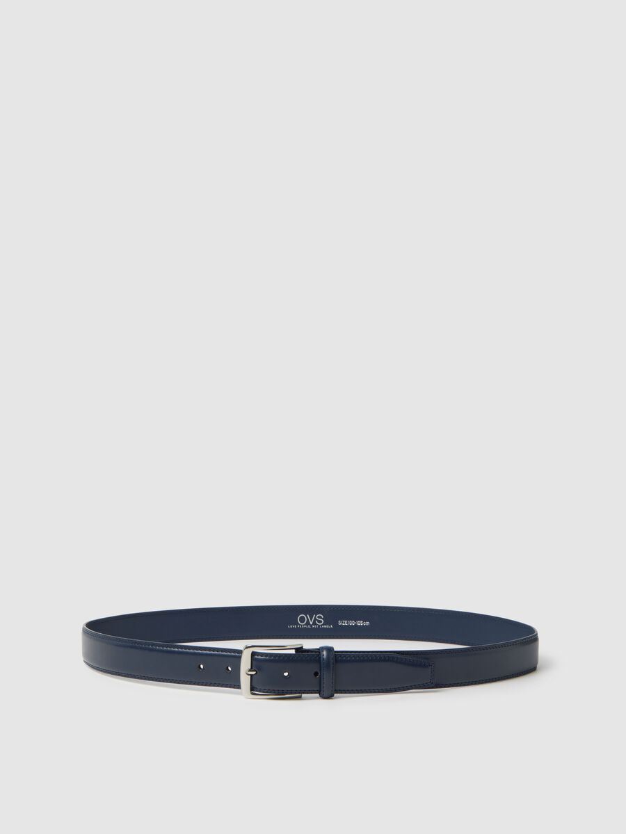 Cintura in vera pelle blu_0