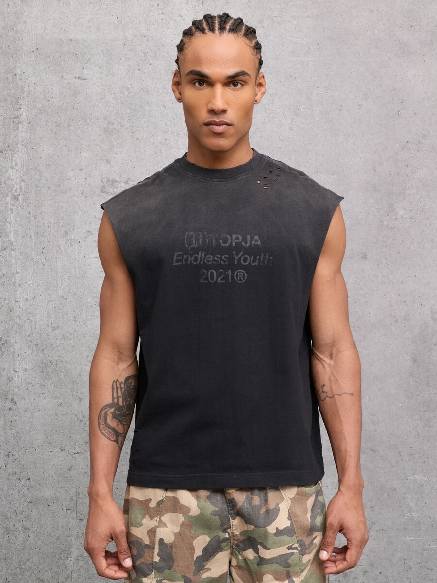 Sunfaded Tank Top Black_0