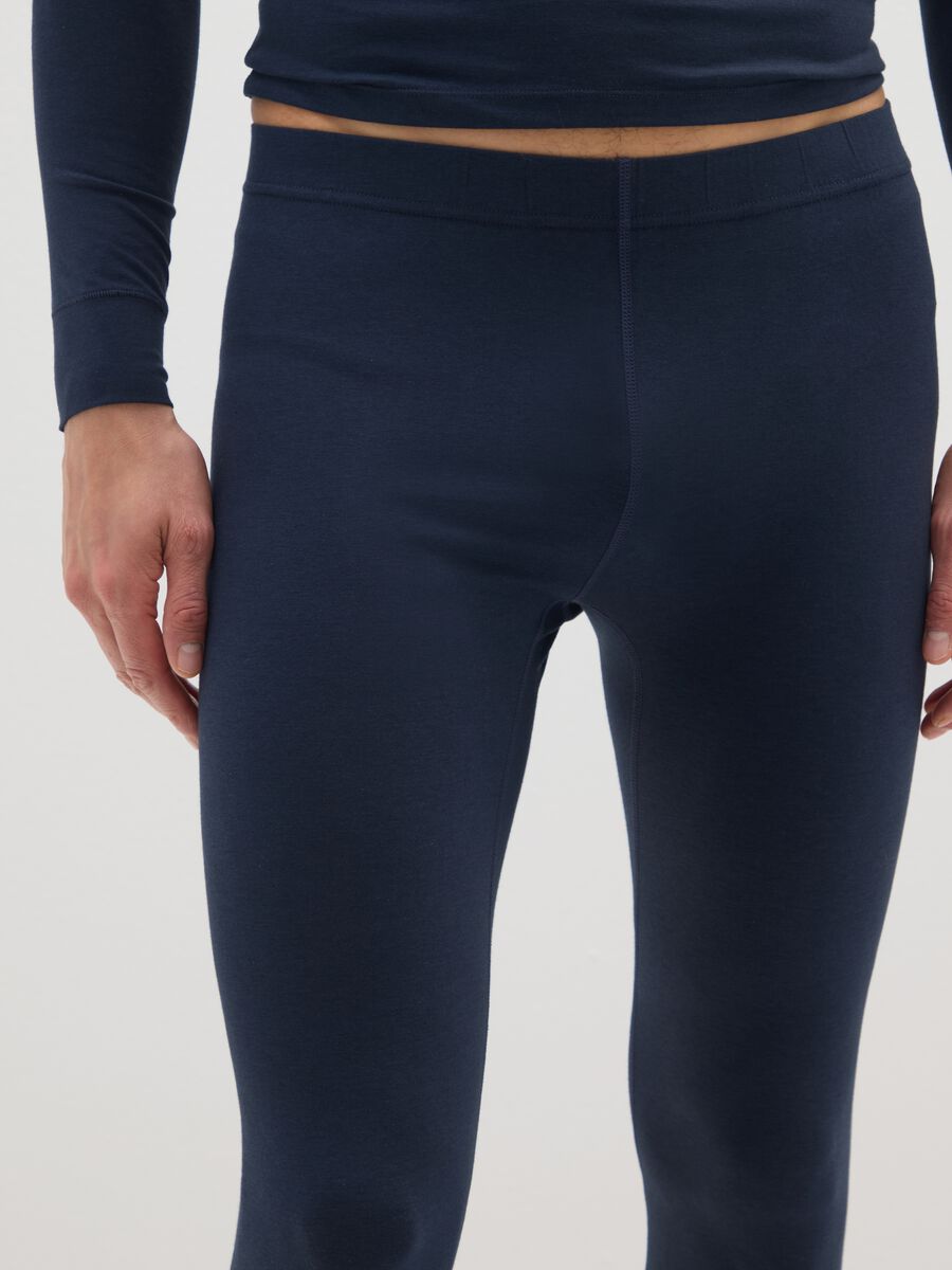 Blue Regular Fit Leggings_3
