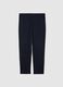 Regular fit stretch blue trousers_0