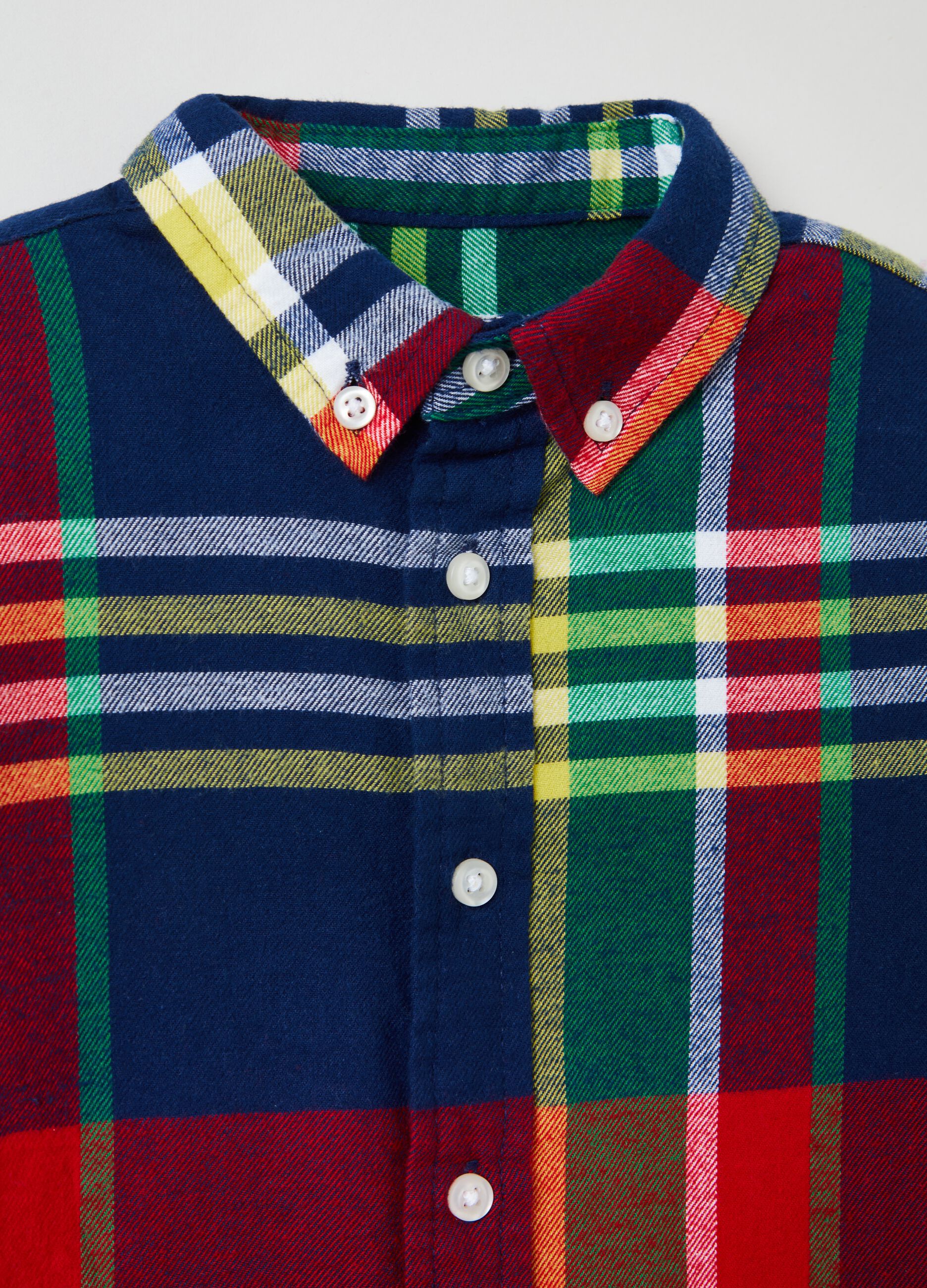 Camicia in cotone con fantasia check _2