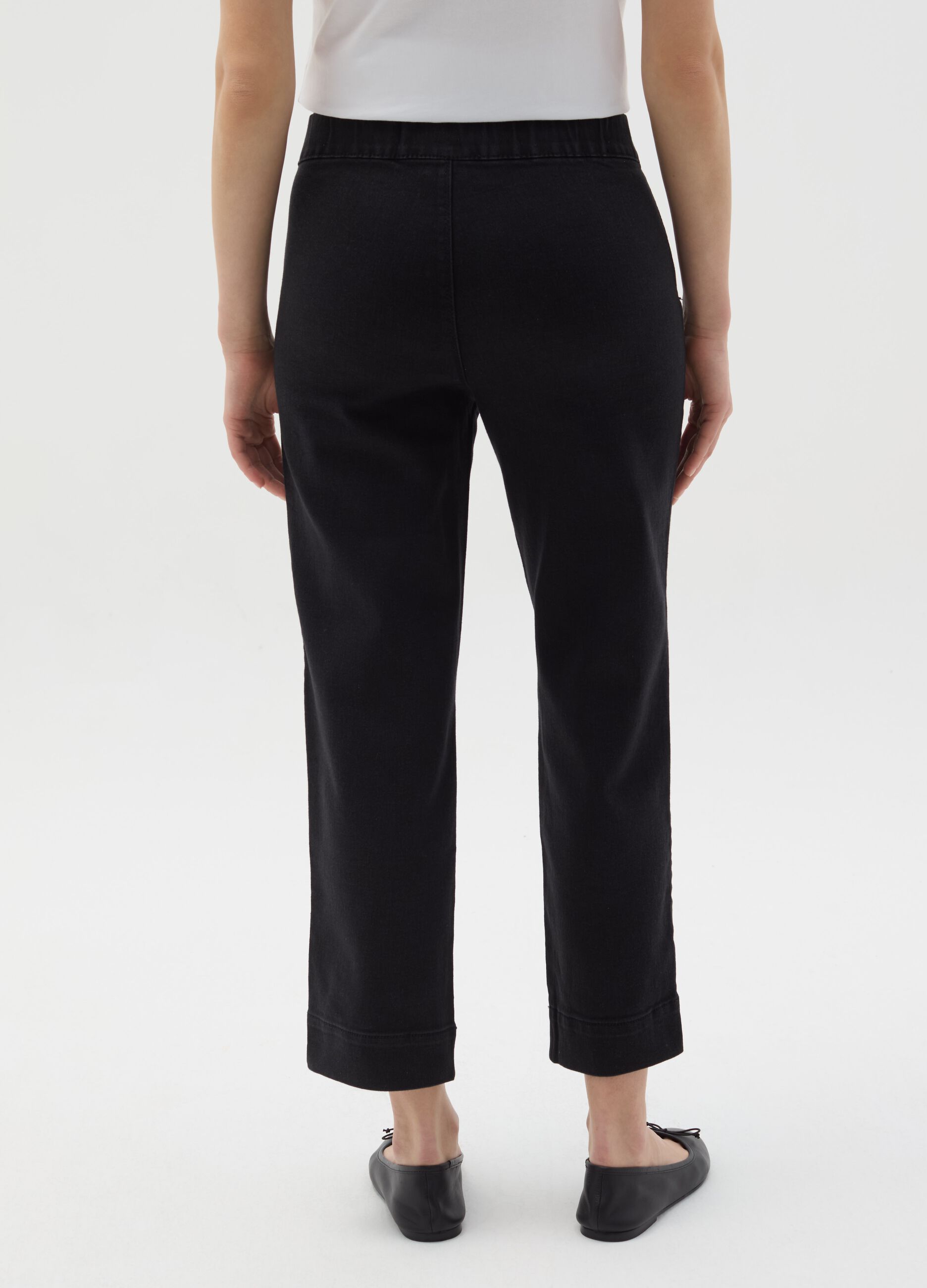 Jeans chino a vita alta