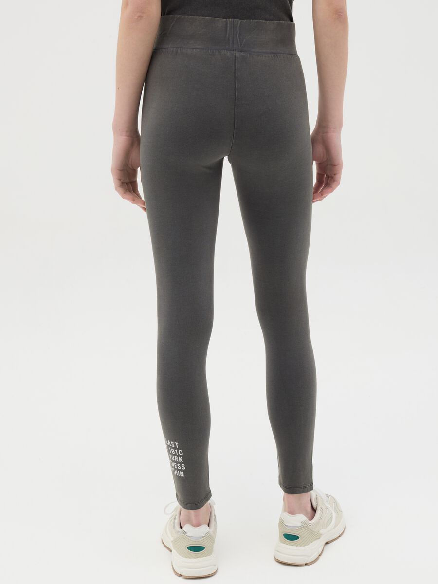 Printed stretch cotton leggings_3