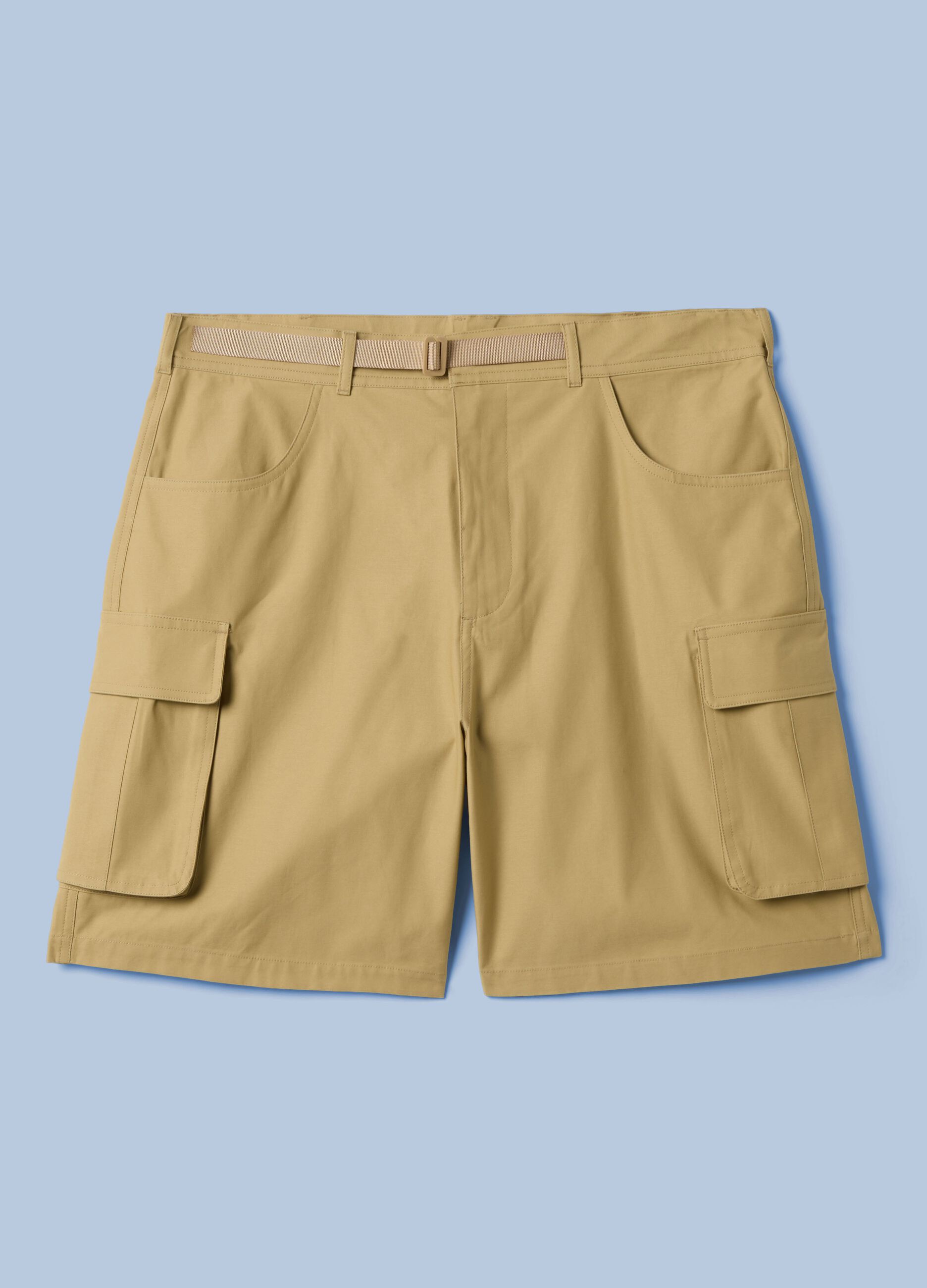 ALTAVIA SAILING beige pure cotton cargo shorts