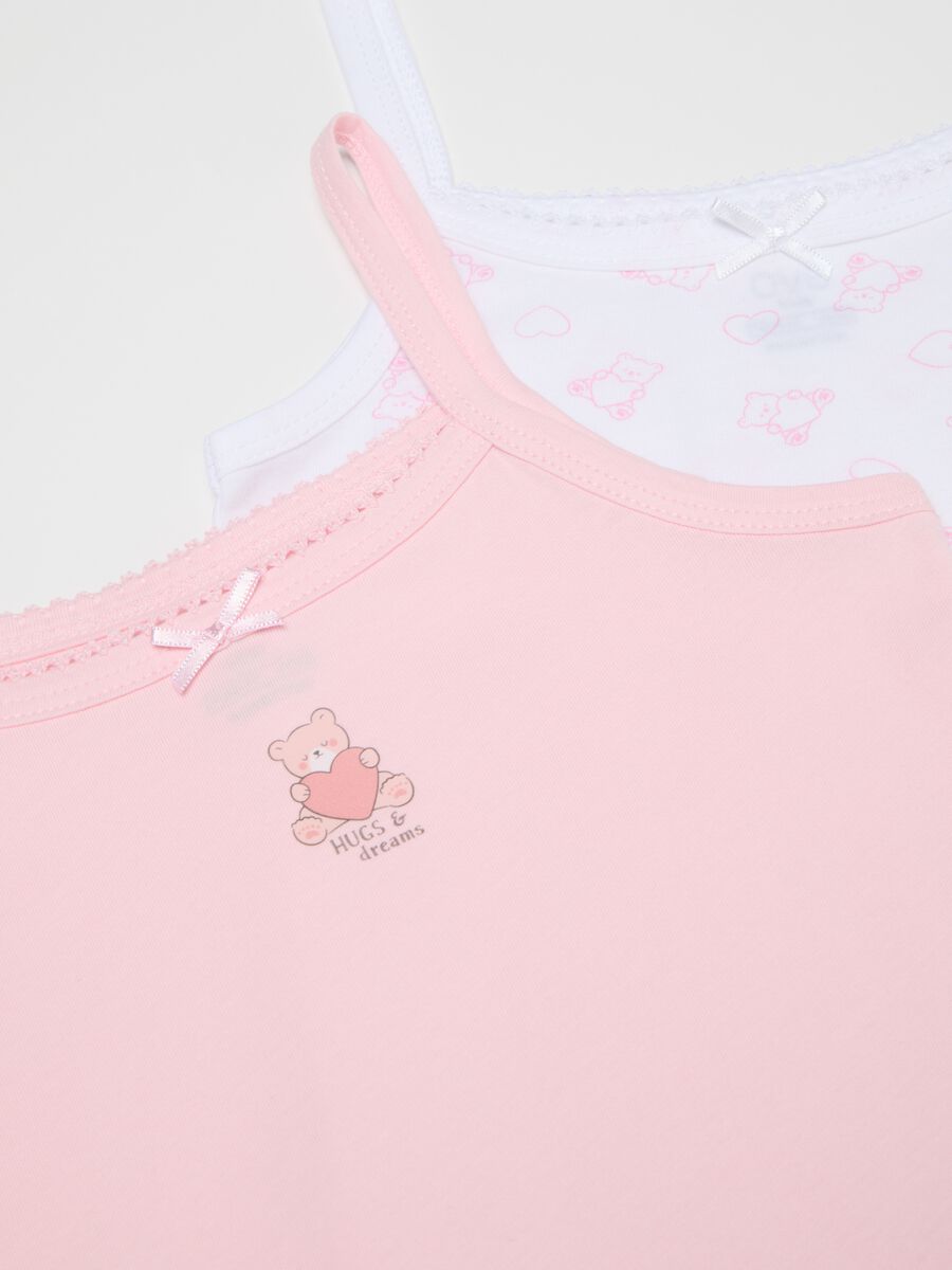 Multicolour pure cotton girls' vest twin pack_3