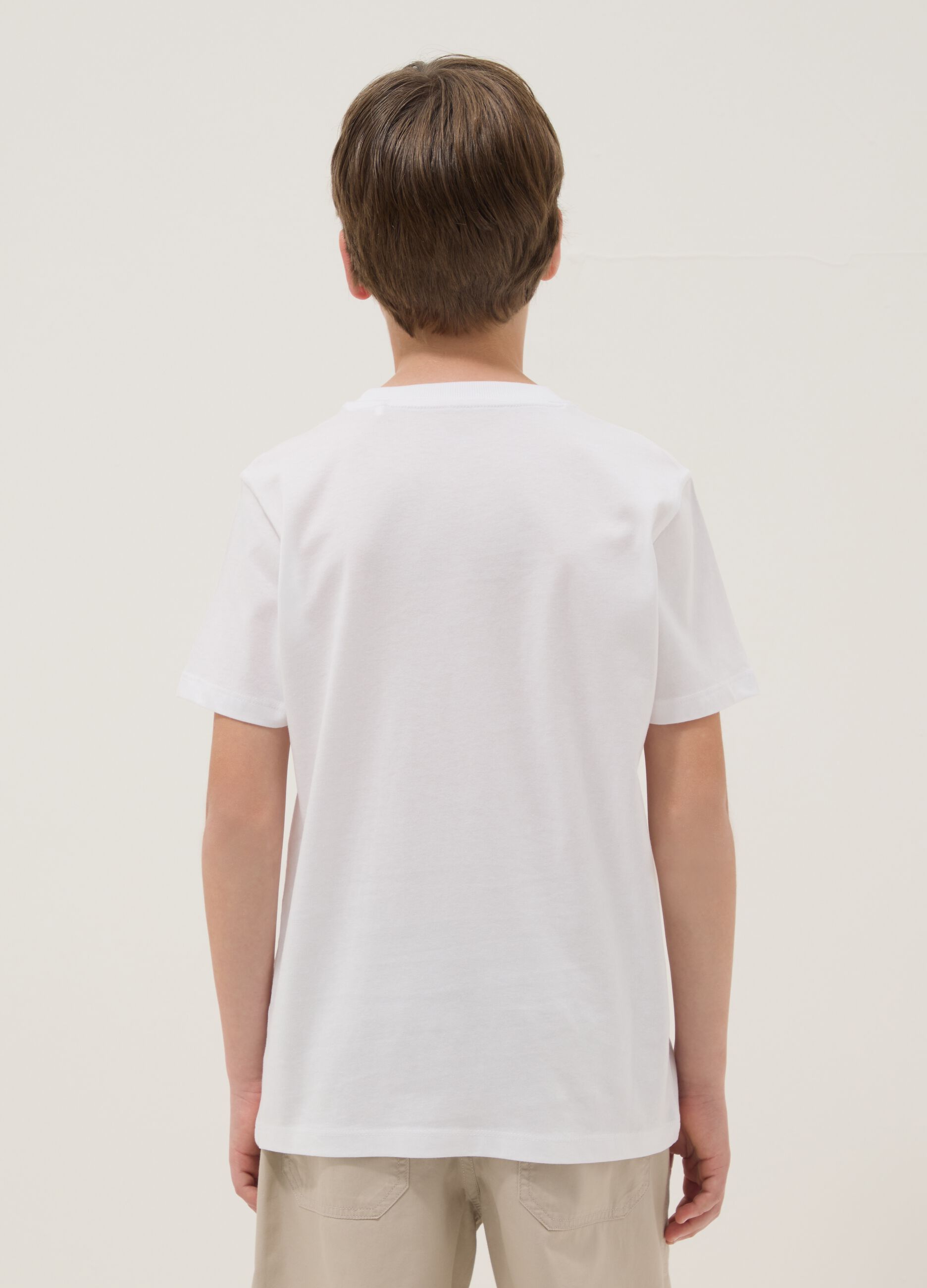 White short-sleeve organic cotton T-shirt