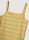 Yellow striped pure cotton regular-fit tank top_6