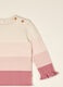 Pink pure cotton knit set with top and trousers_1