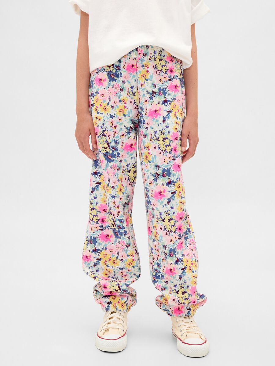 Multicolour cotton trousers for girls_1