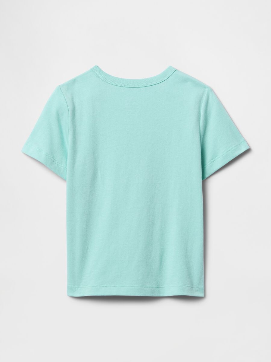 Green T-shirt with graphic print_1