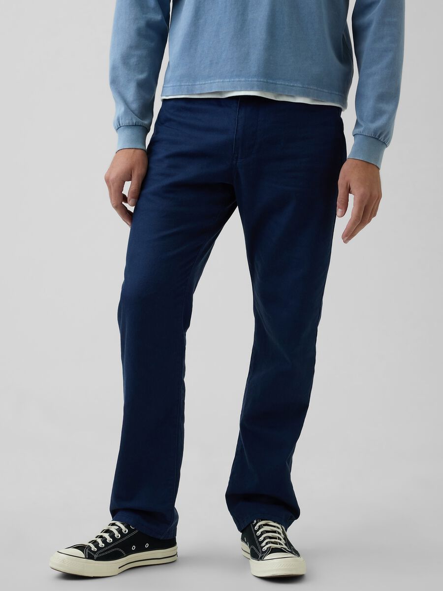 Linen and cotton-blend trousers_0