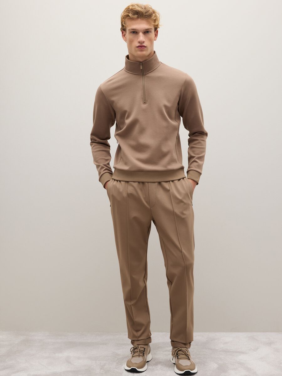Brown half-zip jumper_1