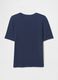 Dark blue cropped short sleeve T-shirt_3