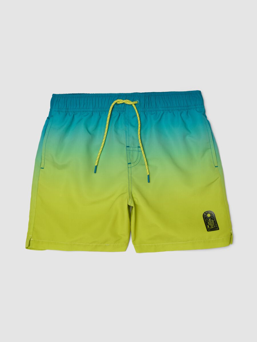 Multicolour boys&rsquo; swim shorts with ombr&eacute; fade_0