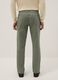 Regular fit green stretch cotton trousers_2