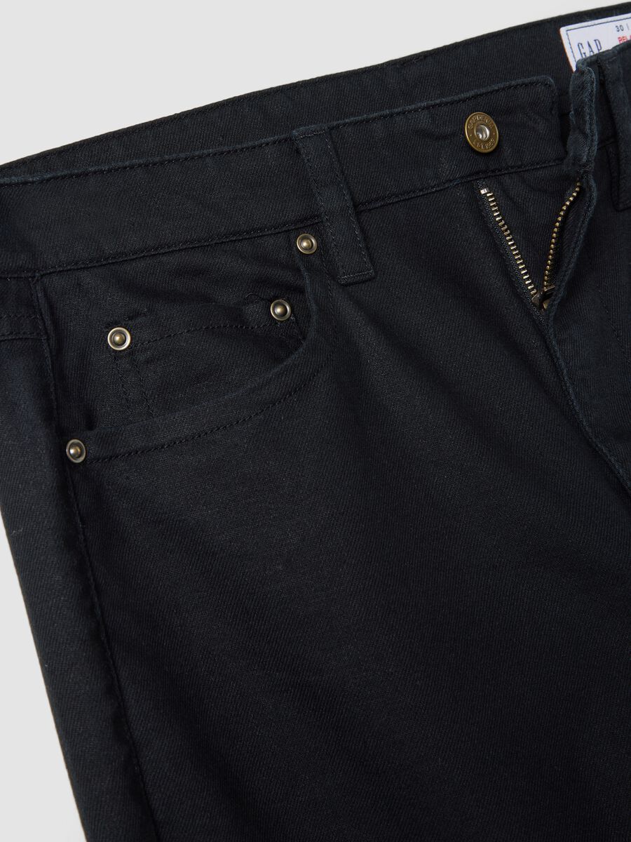 Blue linen-blend cotton trousers_2