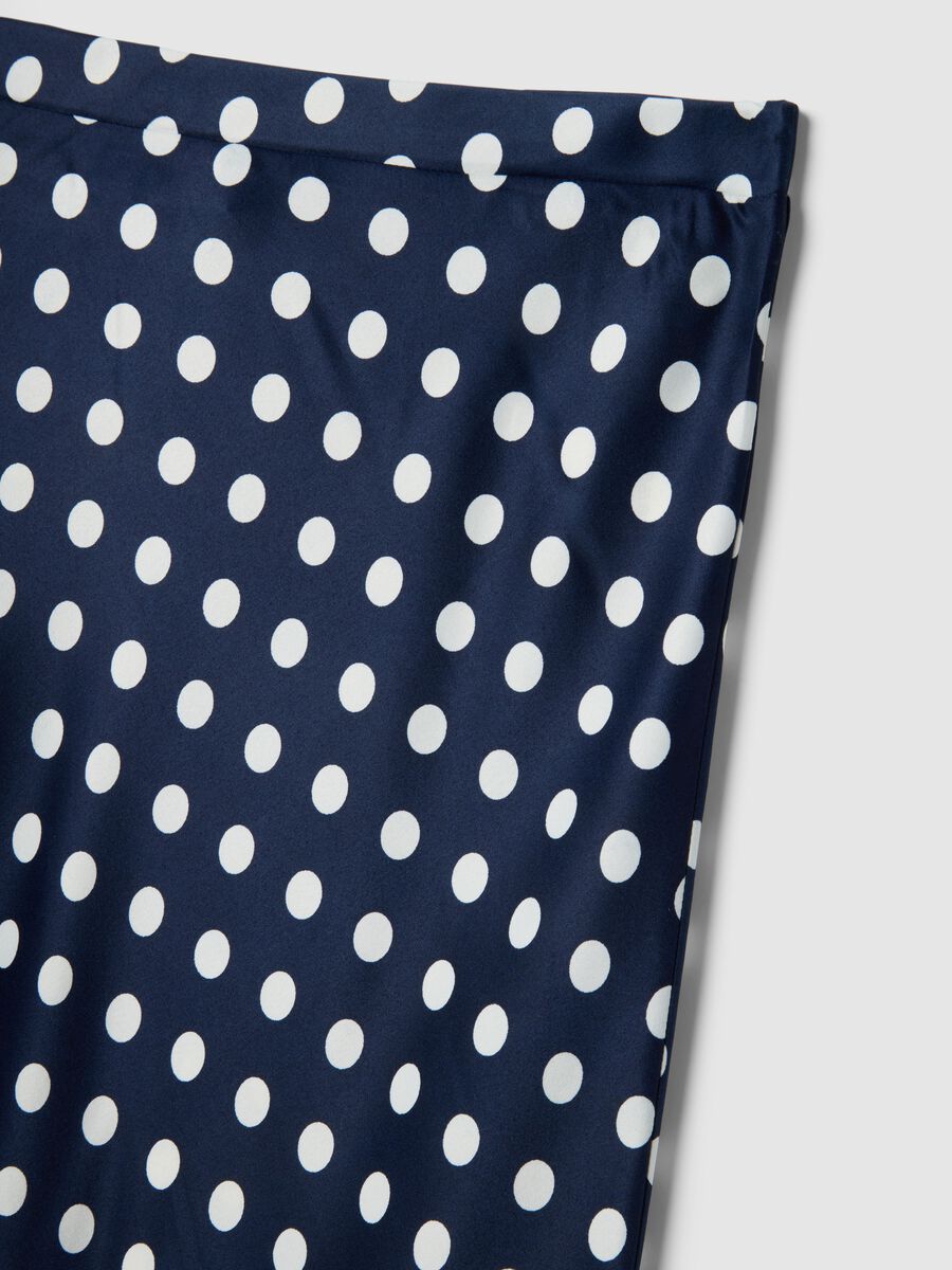 Gonna lunga in puro cotone a pois multicolor regular fit_5