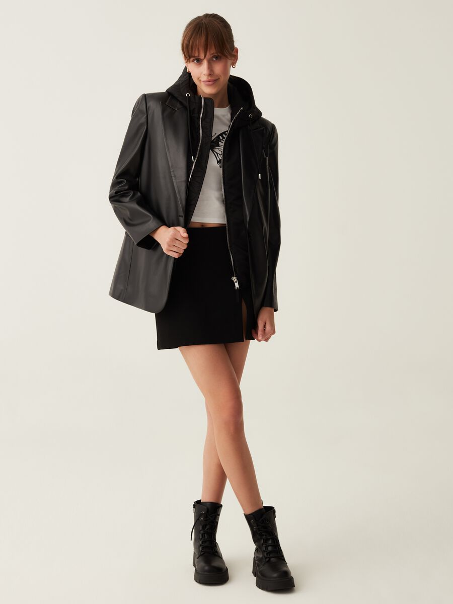 Blazer monopetto effetto lucido_1