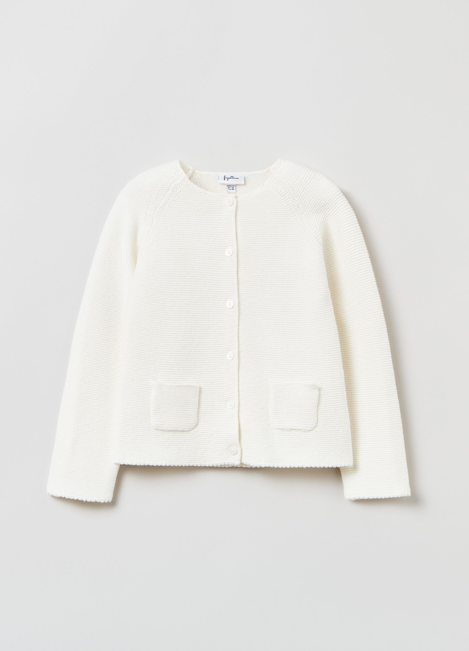 Cardigan tricot con maniche raglan_0