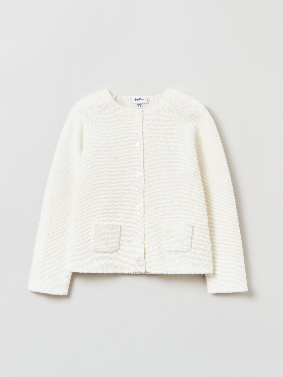 Cardigan tricot con maniche raglan_0