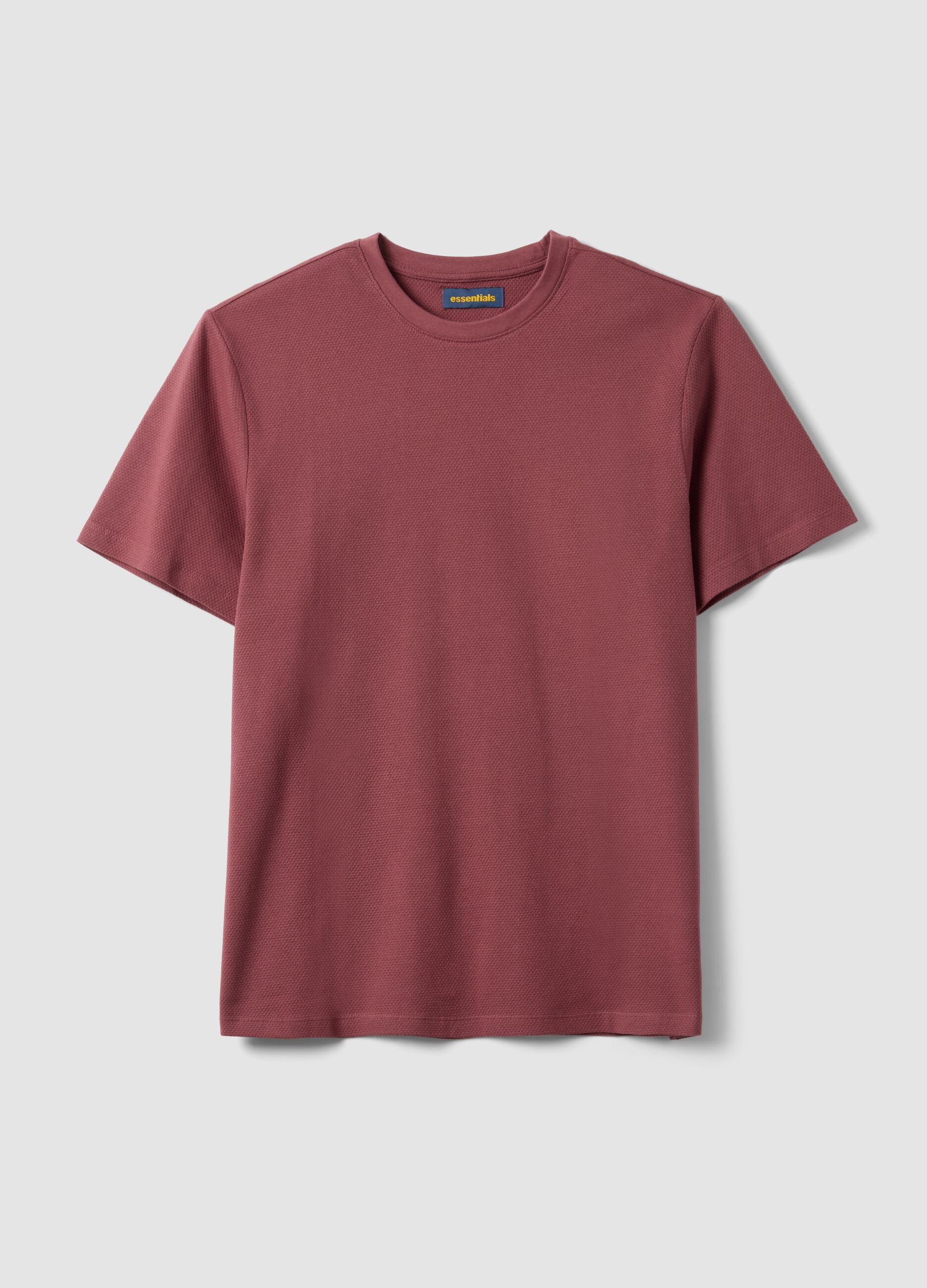 Pink short-sleeve pure cotton T-shirt