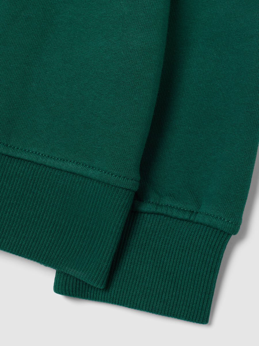 Children's green pure cotton sweatshirt with regular fit and Christmas print_2