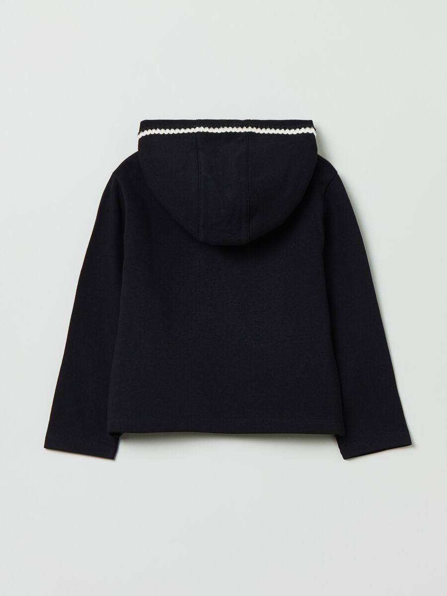 Sweatshirt with hood with sherpa lining_1