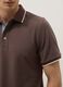 Brown pure cotton polo shirt with classic collar_3