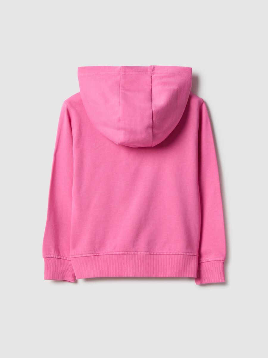 Regular Fit Girls' Pink Cotton Hoodie_1