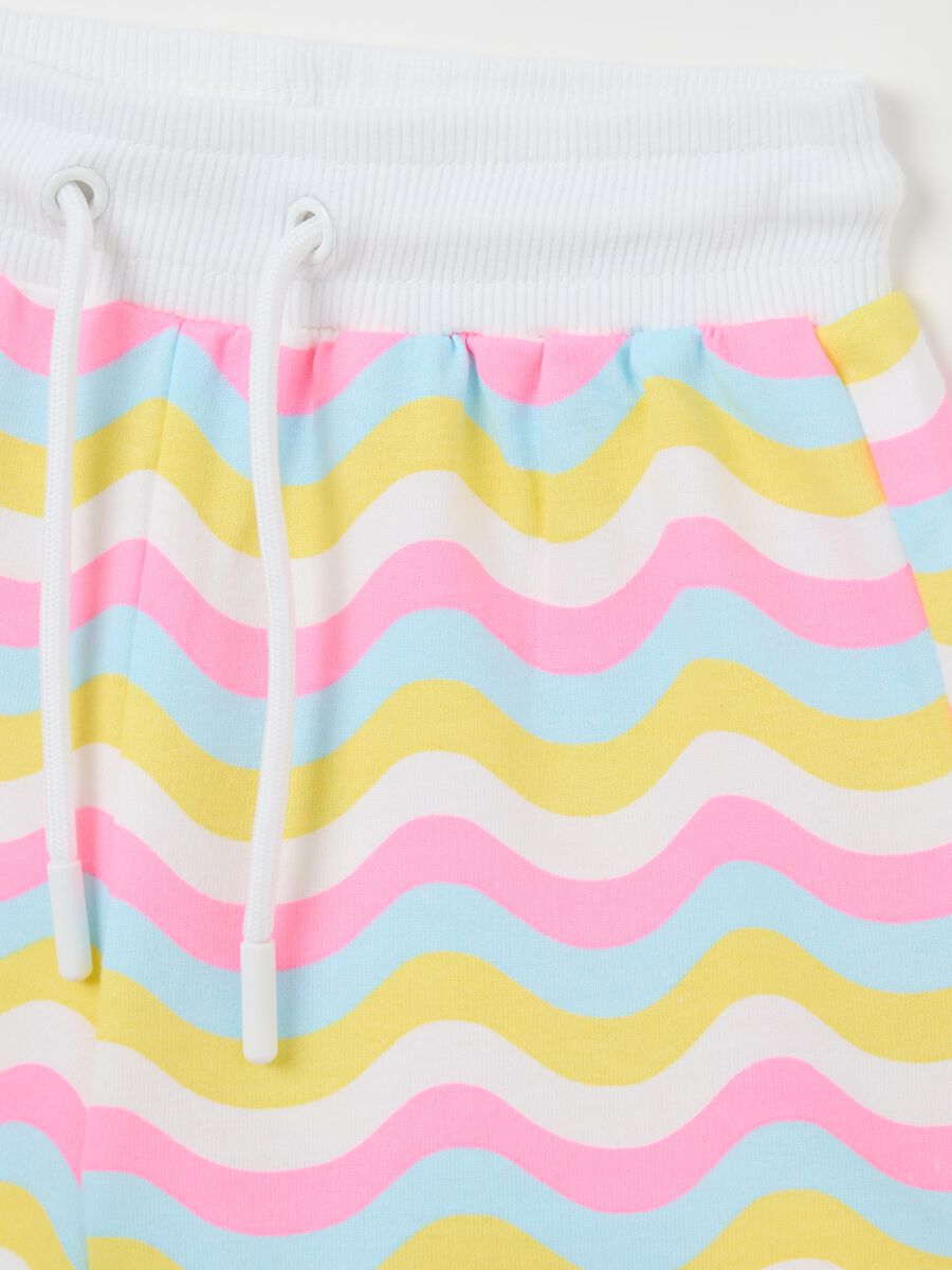 White stretch cotton jogging set with Minnie Mouse print_3