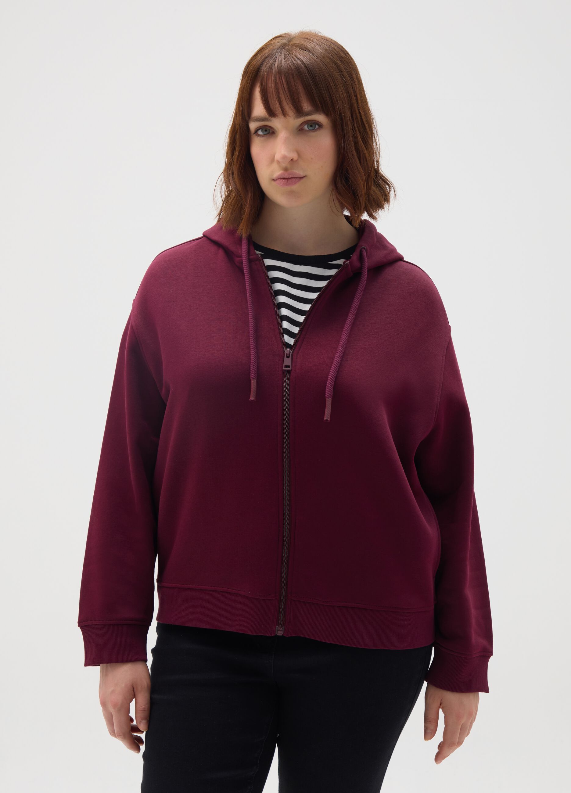Purple Cotton Sweatshirt Regular Fit