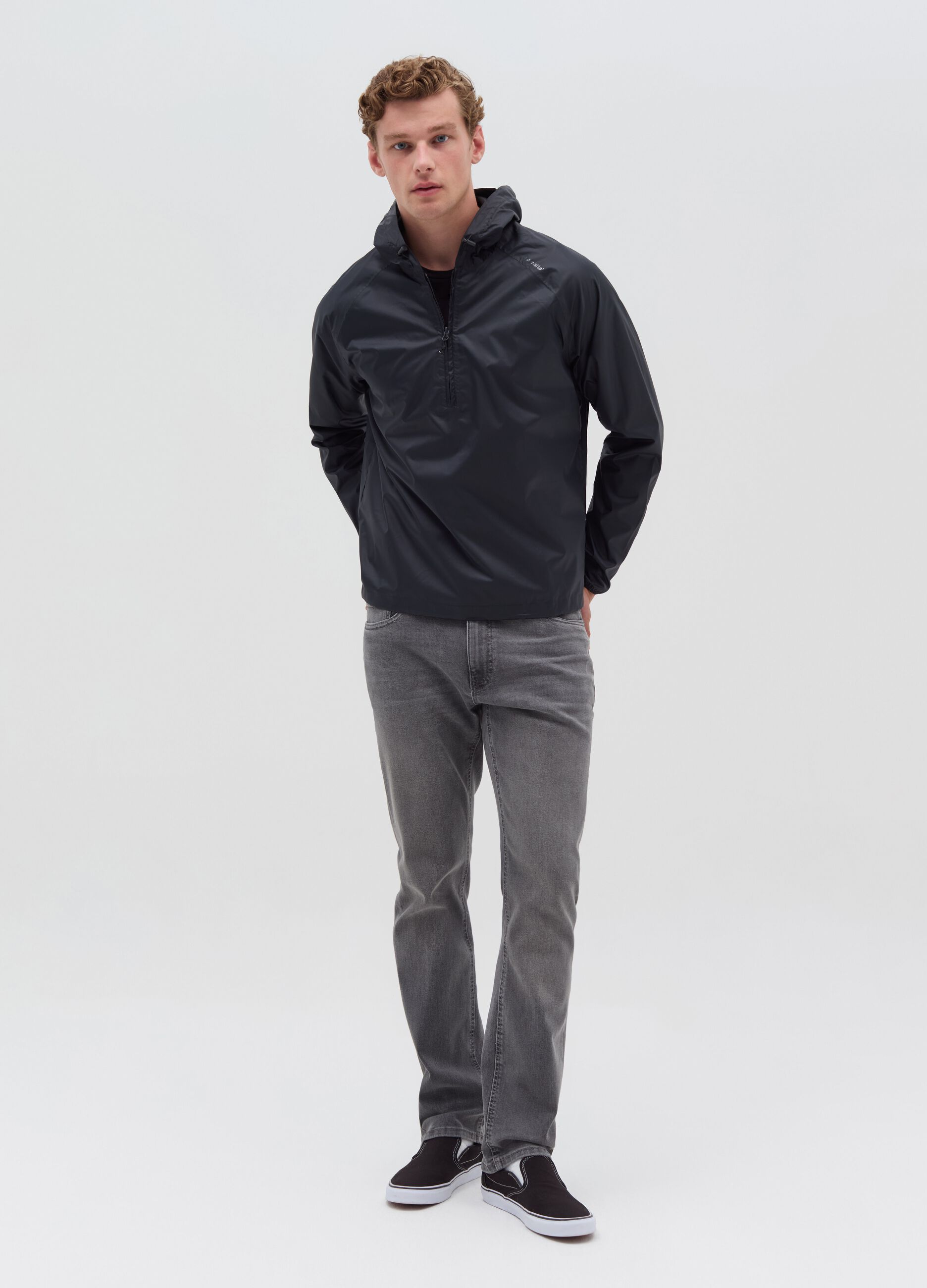 Giacca Essential impermeabile half-zip
