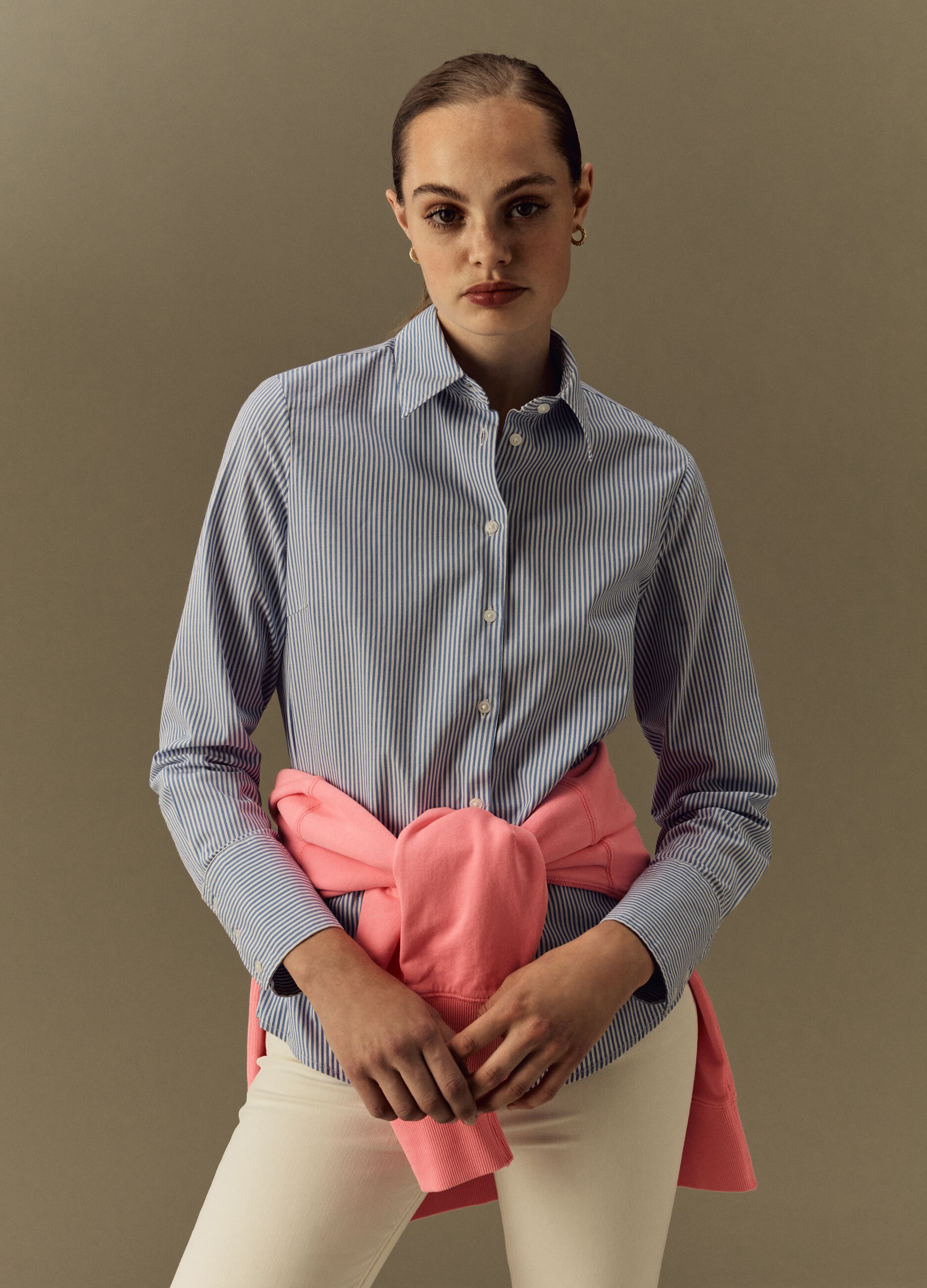 Camicia in cotone stretch_0
