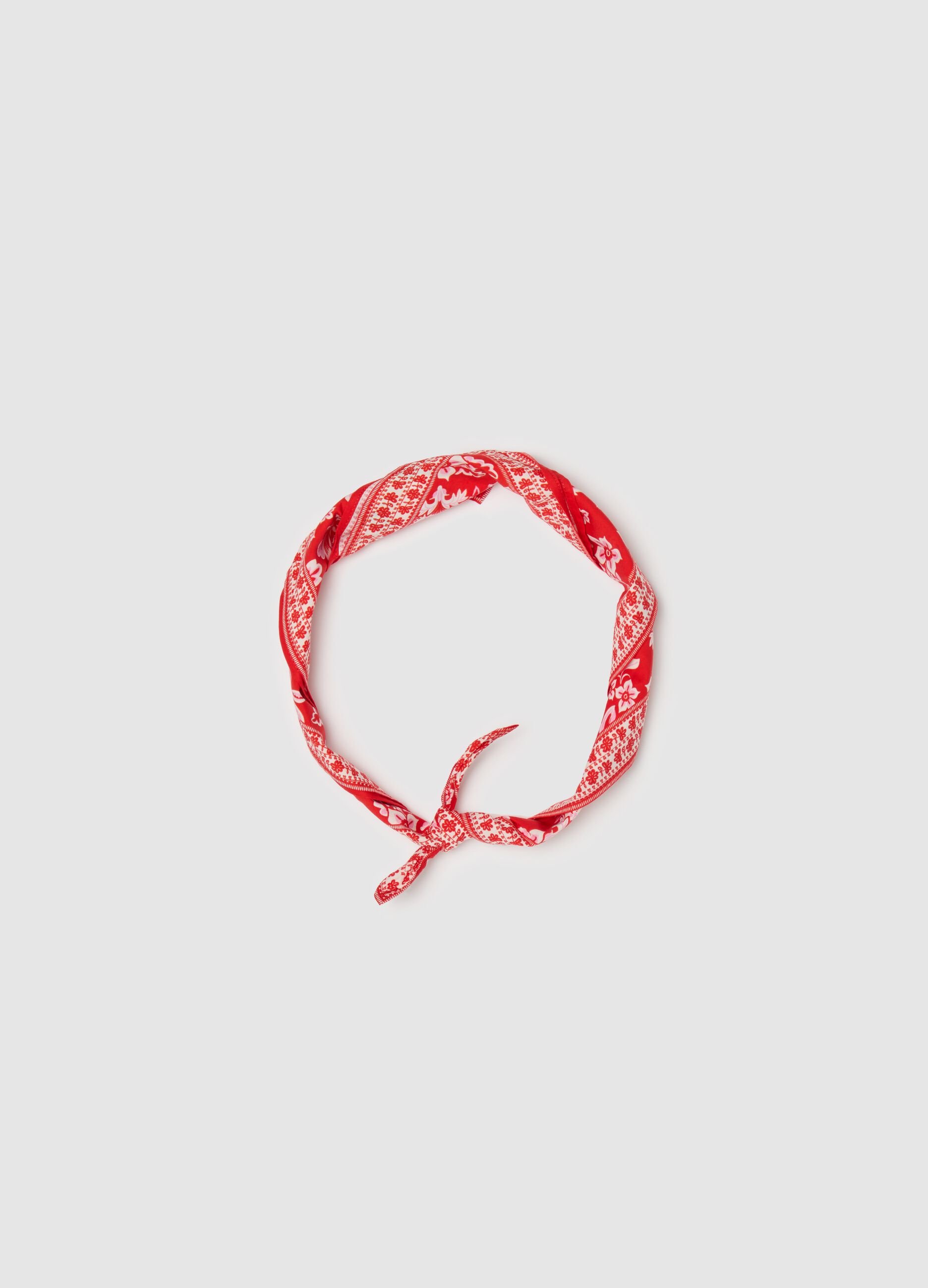 Bandana in cotone con stampa floreale