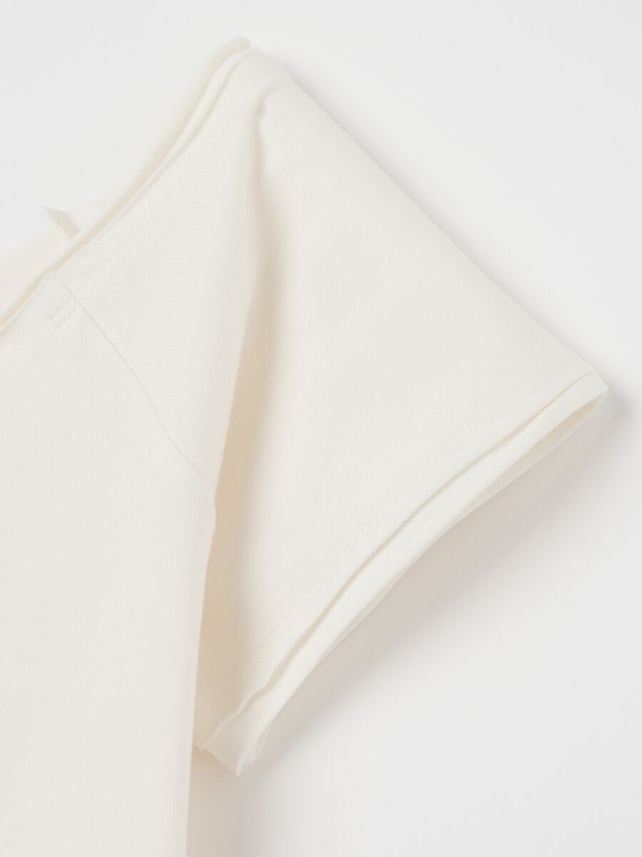 Fitted White Cotton Stretch T-shirt B.Angel_5