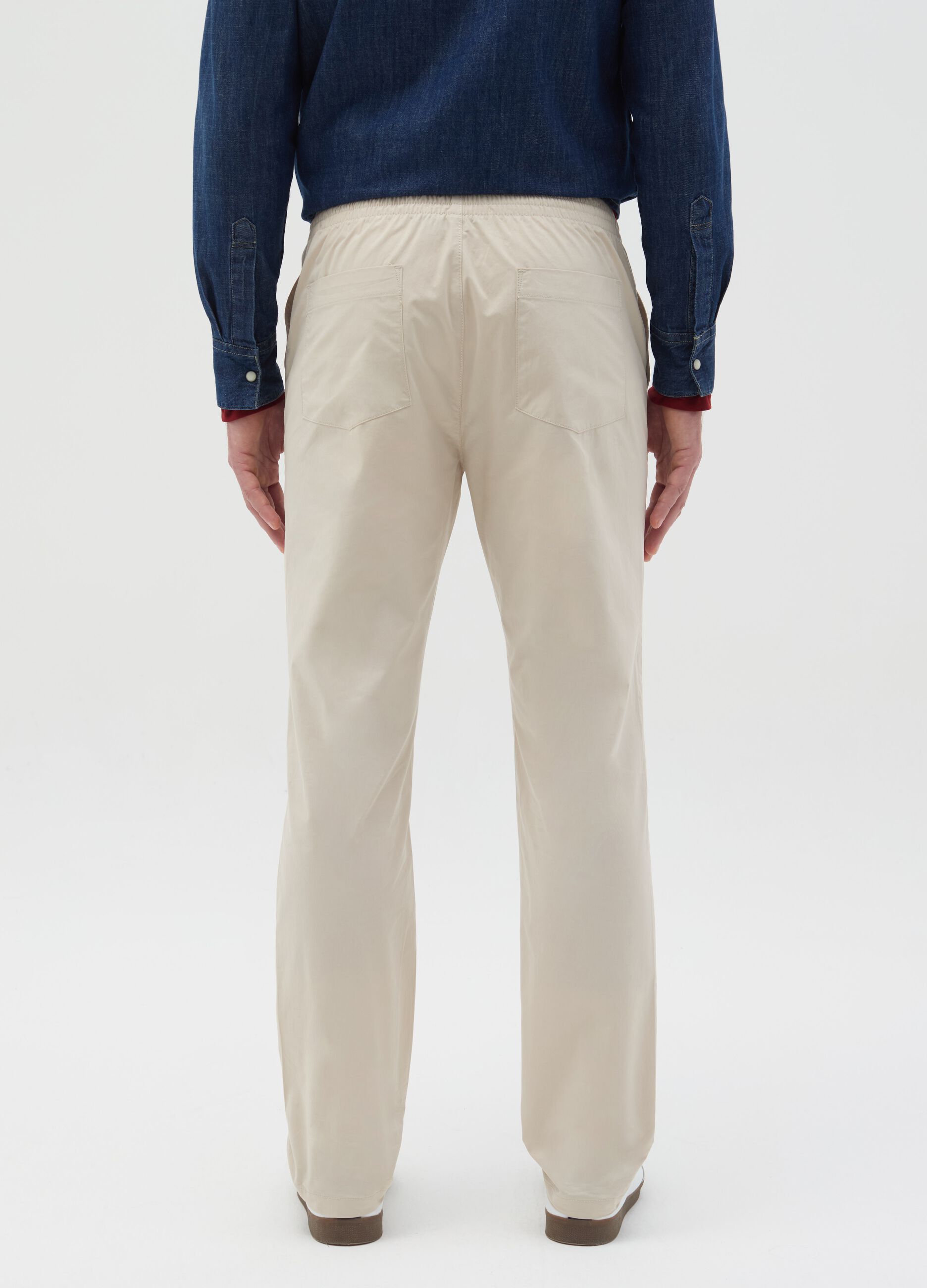 Chino joggers in cotton
