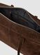Brown genuine leather handbag with double handles and zip_2