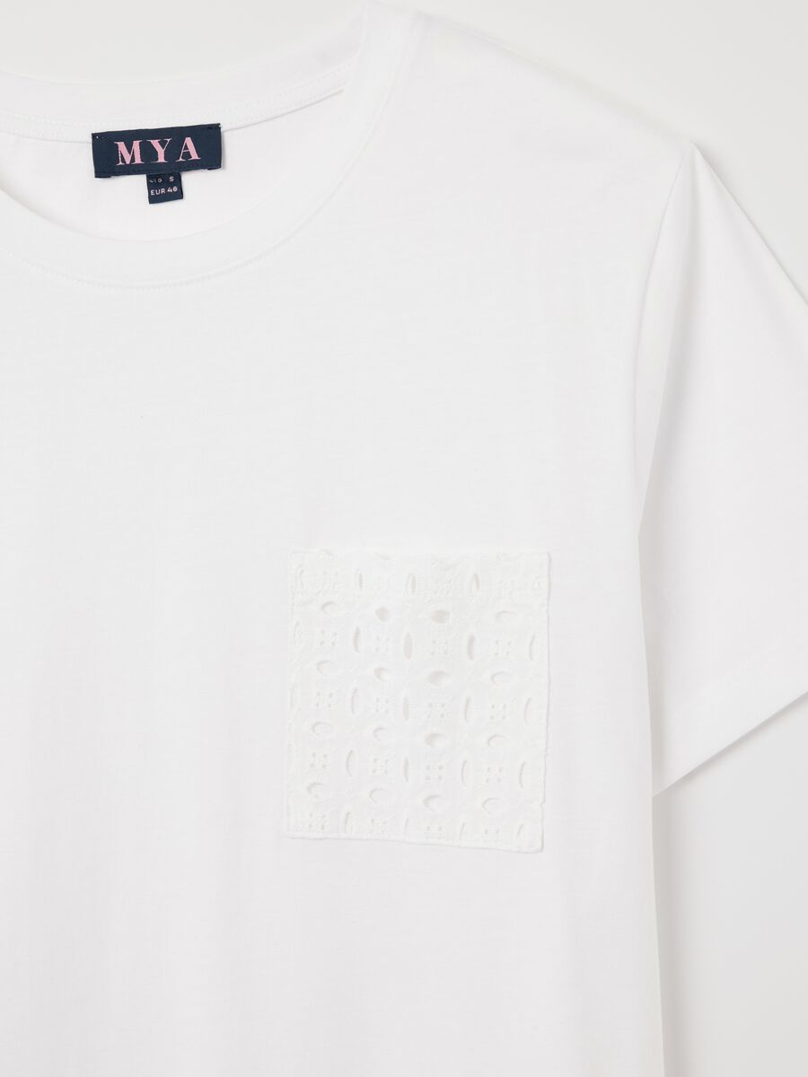 Mya White Pure Cotton T-shirt_5
