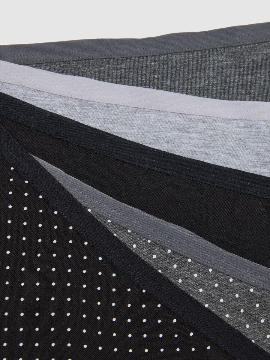 Multipack di cinque slip in cotone elasticizzato multicolor_5