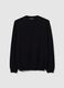 Black Regular Fit Pure Lambswool Pullover_0