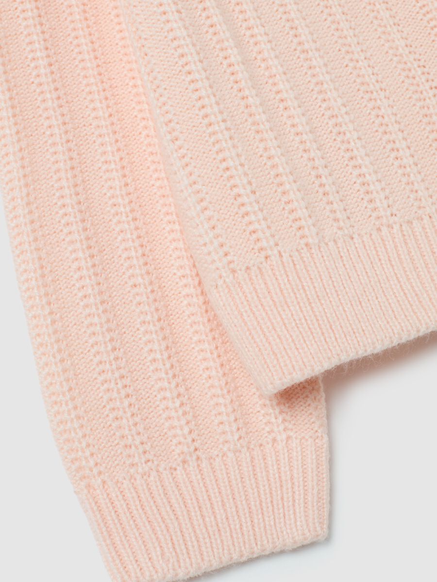 Cardigan da bambina rosa regular fit con bottoni_3