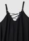 Women's jumpsuit in pure black viscose wide fit_5