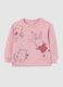 Pink cotton sweatshirt with fun prints_0