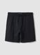 Black cotton-blend regular-fit shorts with drawstring_4