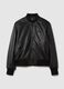 Real Leather Perfect Bomber Jacket Black_0