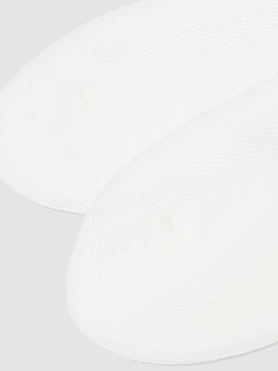 Calze corte in cotone bianco con volant per bambina_2